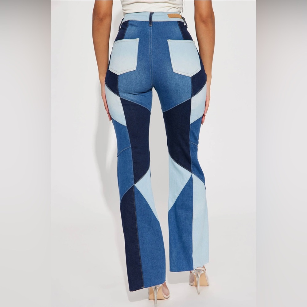 Patchwork bootcut women’s jeans - Picture 6 of 6